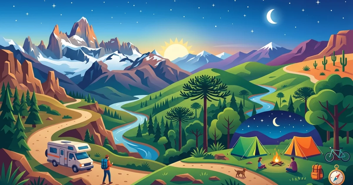 Mejores rutas para viajar con carpa en Argentina